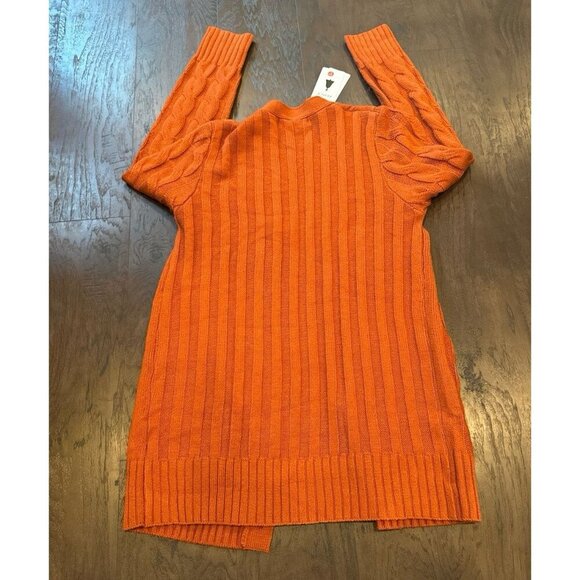 ZESICA LONG SLEEVE OPEN FRONT WAFFLE KNIT SWEATER CARDIGAN - Picture 3 of 3